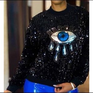 Crewneck Cartoon Sequined Sweatshirt